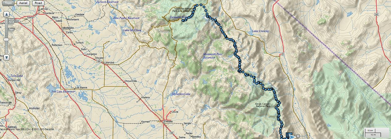 john muir trail map