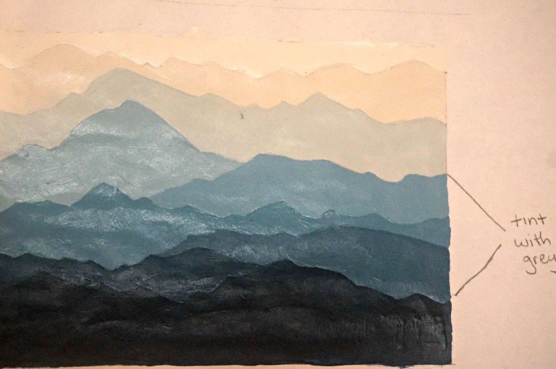 mountain mural