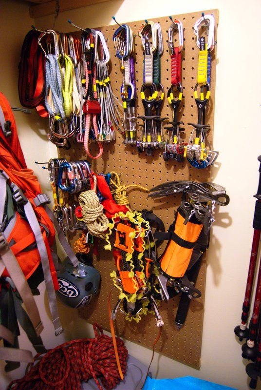 Need more climbing gear and digging this set up for storage.